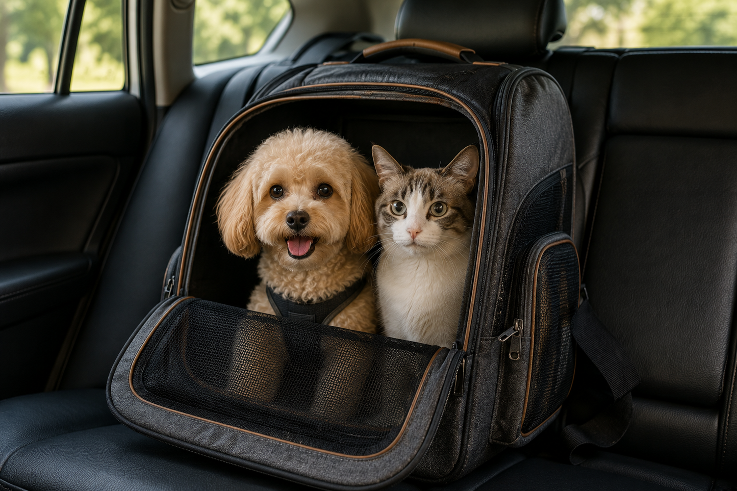 TravelMate Mochila con Ruedas para Mascotas - Mochila Trolley 2 en 1 para Perros y Gatos