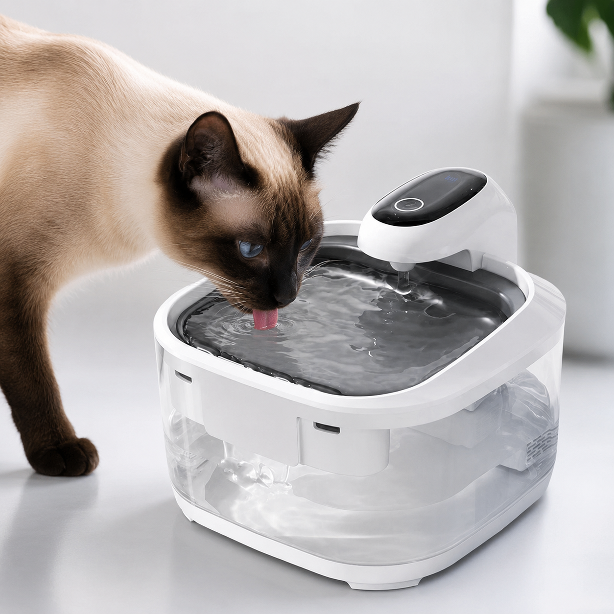PureFlow Fuente de Agua Inteligente para Mascotas - Fuente con Filtro para Perros y Gatos
