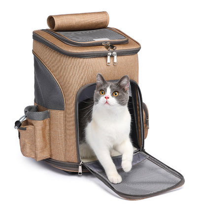 TravelMate Mochila con Ruedas para Mascotas - Mochila Trolley 2 en 1 para Perros y Gatos